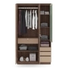 Sydney 3 Door Wardrobe in Beige High Gloss Finish