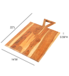 Ireka Home Carvula Acacia Wood Chopping Board with Handle – Cutting Board