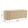 Risibol  Velvet 2 Seater Ottoman Bench with Storage  in Cream  Color