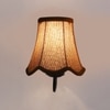 Devansh Black Wall Mounted Lamp With Beige Jute Shade