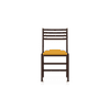 Caprica Solid Wood Dining Chair Set Of 2 In Mango Walnut Finish With Yellow Fabric Colour