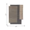 Jaipur Rugs Geometric Jute 6x9 Feet Smoke Grey And Eclipse Dhurrie Carpet For Living Room