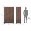 Zoey Engineered Wood 3 Door Wardrobe in Classic Walnut Finish