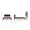 Terence Solid Wood King Size Upholstered Bed Without Storage (Mahogany Finish)