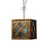 Gold checked iron ceiling lamp