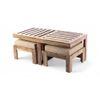 Irish Sheesham Wood 2 Seater Coffee Table Set In Teak Finish