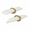 Metalsmith Metal Napkin Ring Set of 2 Gold Finish Dining Table Accessory