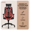 Kepler Brooks Marvel Lite Office Desk Chair in Black Red Colour
