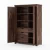 Claire 2 Door Sheesham Wood  Wardrobe In Provincial Teak Finish