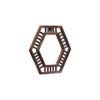 poe solid wood mirror in brown colour