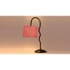 Pink Jute Zig Zag Curvy table lamp with Iron Base (SP32)