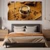 The Castle Decor Coffee Art Wall Painting Wooden Framed 27x48 Inch (Style 1)
