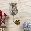 Devansh Metal Electric Wall Light in Gold Colour with Multicolor Shade Count of 1 Light