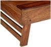 Bradford Sheesham Wood Contemporary Square Foldable Coffee Table In Natural Teak Finish