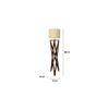 Ignis Wooden Floor Lamp with Brown Base and Jute Fabric Lampshade