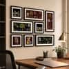 The Castle Decor Traditional Warli Art Wall Painting Set of 8 Design 2