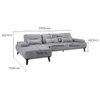 Barret 4 Seater Fabric Sofa in Grey Ice Colour