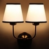 Devansh Metal Electric Wall Light in Gold Colour with Yellow Shade Count of 2 Lights