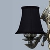Devansh Gold Antique Wall Mounted Lamp With Black  Cotton Shade