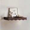 Ruki Solid Wood Wall Shelf Small Size in Toasted Walnut Finish
