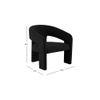 Ashley Velvet Accent Chair in Black Colour