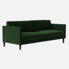 Tharoli Velvet 3 Seater Sofa in Green Colour