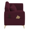 Daraco Velvet 1 Seater sofa in Red wine Color