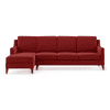 Abbey Sectional Sofa (Colour : Salsa Red, Cushion : Hard, Seater : Left Aligned 3 Seater + Left Aligned Chaise)