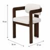 Burbon Solid Wood Upholstered Dining Chair in Walnut Finish