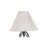 Asher Off White Fabric Floor Lamp with Black Iron Base