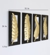 Vantara Abstract Metal Wall Decor in Gold Set of 4