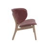 Scandinavian Polara Two Seater Lounge Chair Pink Natural Wood Finish