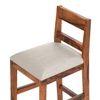 Stinson Solid Wood Bar Stool in Teak Finish