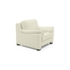 Farina 1 Seater Half Leather Sofa in Milk Colour