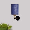 Devansh Metal Electric Wall Light in Black Colour with Blue Shade Count of 1 Light