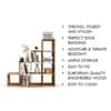 Hexa Engineered Wood Bookshelf Multipurpose Storage Rack in Giant Wood and Frosty White Colour