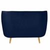 Nero Velvet 1 Seater Sofa in Navy Blue Colour