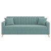 Convil Velvet 3 Seater Sofa in Tourquise Color