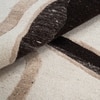 Handmade Natural Wool Area Rug Abstract Flow Ivory 3 x 5 Feet Carpet