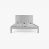 Aztec Solid Wood Queen Non Storage Bed in Grey Colour