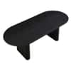 Velin Oval 6 to 8 Seater Extending Solid Wood Pedestal Dining Table Black