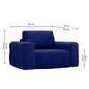 Riyab  Pull Out Sofa cum Bed  in Navy Blue Colour