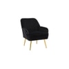 Ellie Solid Wood Accent Chair in Black Colour