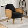Holden Cane Accent Chair in Black Colour