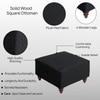 Alaric Solid Wood Ottomon in Black Colour