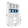 Swotty Study Table With Storage Frosty Whiite And Blue