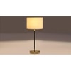 off-white cotton with Metal Gold Table Lamp