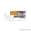 Hexa Engineered Wood Modern Center Table For Living Room In Frosty White And Giant Wood