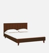Dallas Engineered Wood Queen Size Non Storage Bed In Honey Oak Finish