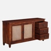 Sheesham Wood Sideboard In Scratch Resistant Honey Oak Finish